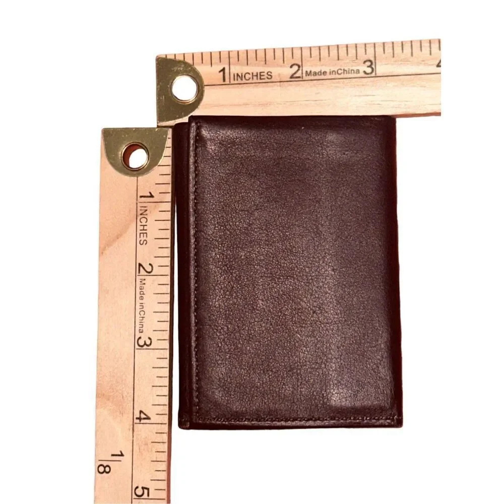 Nice men Vintage Rolfs Brown Cowhide Leather Bifold Wallet Retro Leather Wallet